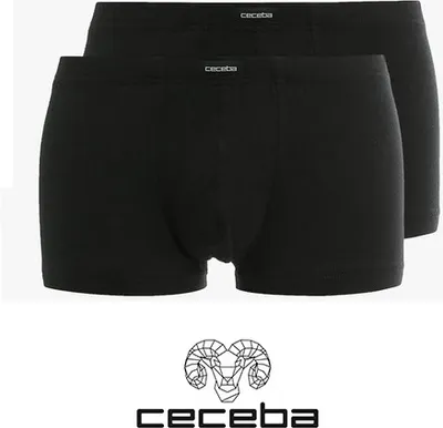 Produktbild von CECEBA Herren Shorts, 2er Pack - Short Pants, Basic, Baumwoll Stretch, M-8XL, einfarbig Schwarz XXL