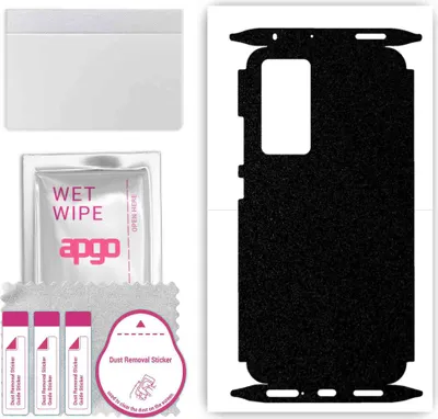 Produktbild von apgo Rückseite + Seiten Schutzfolie, Skin, kompatibel mit Xiaomi 12, Hinten Displayschutzfolie aus Vinylfolie, kratzfest, einfache Montage - Mattschwarz
