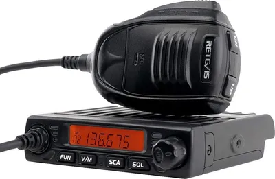 Image de Retevis RT98 émetteur-récepteur mobile 199 canaux CTCSS/DCS DTMF VHF MiniMobile radio avec microphone (noir)