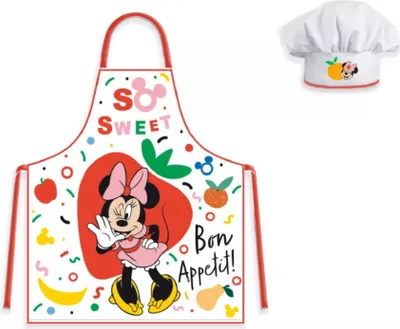 Obrázek produktu pro Brandmac Dětská zástěra s čepicí Minnie 002 barevná kuchařská souprava