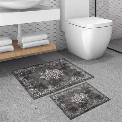 Immagine prodotto di Mijolnir, 510616 - Grigio, Tappeto da bagno, Grigio, Poliestere, 60 x 100 cm