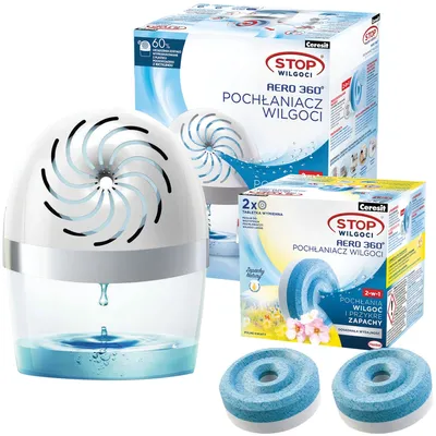 Image de Ceresit Déshumidificateur Aero 360 Starterset Fleurs des champs 2x450g Tabs