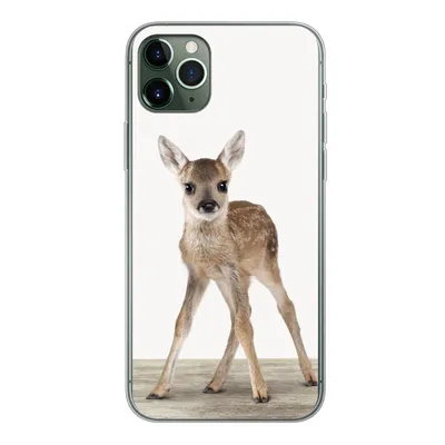 Produktbild von MuchoWow® Handyhülle Schutzhülle Hülle für iPhone 11 Pro Max Hirsche - Baby-Hirsche - Tiere - Mädchen - Jungen - Kinder Silikon Softcase Handy Hülle - Schutz