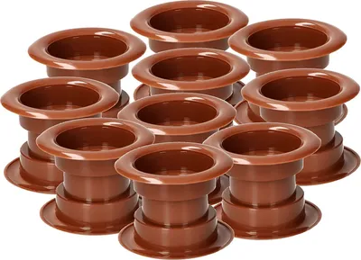 Zdjęcie produktu dla KOTARBAU® Zestaw 10 okraglych wisniowych plastikowych kratek wentylacyjnych do drzwi lazienkowych