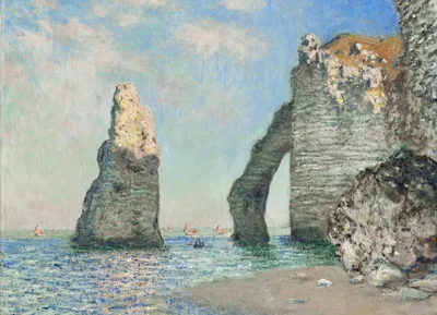 Immagine prodotto di Poster 18x13cm The Cliffs at Étretat, Monet Vintage per il salotto