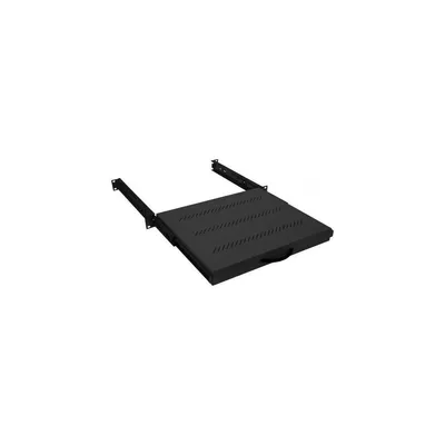 Produktbild von 19" Fachboden ausziehbar 1HE 550mm Vollauszug, schwarz
