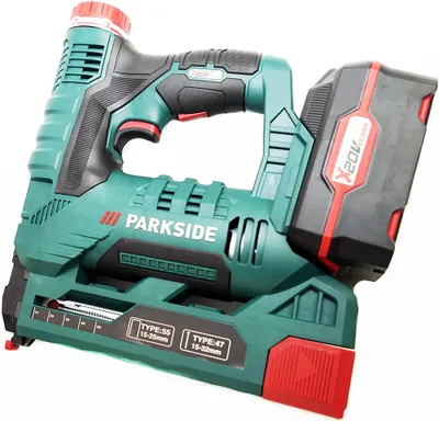 Immagine prodotto di PARKSIDE® 20 V Graffatrice a batteria PAT 20-Li / incl. batteria (4 Ah) e caricabatteria (2,4 A)