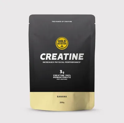 Image de Gold Nutrition : Vitamines et compléments alimentaires, Créatine monohydratée, saveur banane