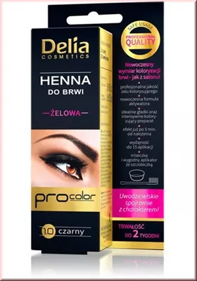 Produktbild von DELIA Henna fr Augenbrauen und Wimpern Gel 1.0 Schwarz 15ml