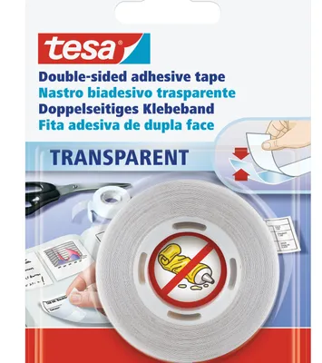 Produktbild von tesa doppelseitiges Klebeband transparent Rolle 10meter x 12mm