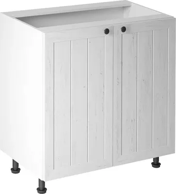 Produktbild von Küchenunterschrank 80 cm ohne Arbeitsplatte küchenmöbel, Provence D80 Weiß/Matt