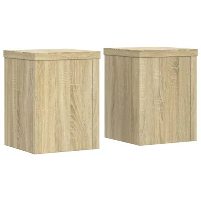 Produktbild von vidaXL Pflanzenständer 2 Stk. Sonoma-Eiche 15x15x20 cm Holzwerkstoff