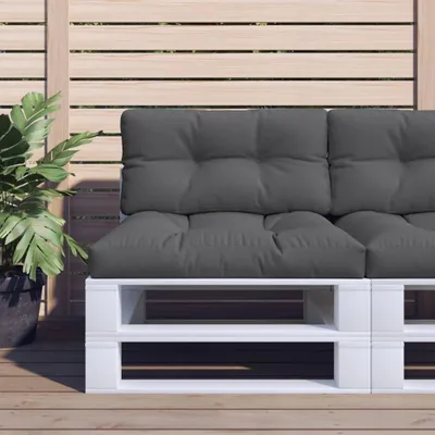 Immagine prodotto di Cuscini pallet durevoli antracite 80x40x12 cm in tessuto cuscini per mobili da giardino mobili6639615