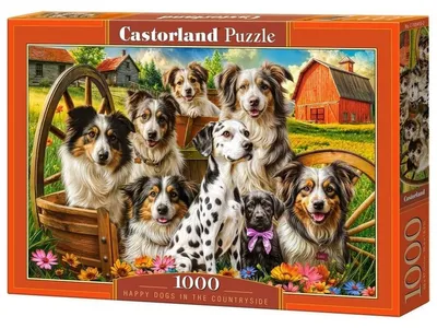 Obrázok produktu pre Puzzle 1000 Šťastné psíky na vidieku  C-105410-2