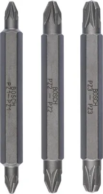 Produktbild von Doppelklingenbit-Set, 3-teilig, PZ1, PZ1, PZ2, PZ2, PZ3, PZ3, 60 mm