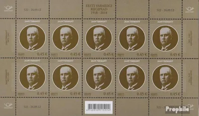 Produktbild von Briefmarken Estland 2012 Mi 742Klb Kleinbogen (kompl.Ausg.) postfrisch Teemant