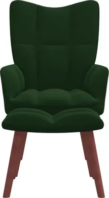 Produktbild von "2026 Aktion"Einzelsessel moderne - CLORIS - Relaxsessel - Polstersessel mit Hocker Dunkelgrün Samt - 61,5 x 69 x 95,5 cm - DEMöbel4781714
