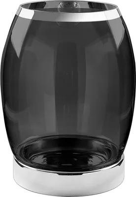 Produktbild von Fink YORK, Windlicht, vernickelt, Glas, Platinumauflage, Eisen, smoke, silberfarben, H. 29 cm, D. 22 cm 158437