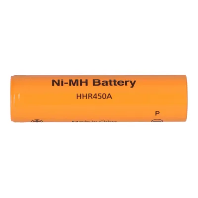 A single orange battery is shown against a white background.