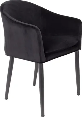 Produktbild von Drawer Catelyn, Gepolsterter, ausgestopfter Sitz, Polyester, Schwarz, Gepolsterte, ausgestopfte Rückenlehne, Polyester, Schwarz