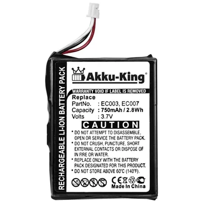 Akku fuer Apple iPod mini - Li-Ion 750mAh