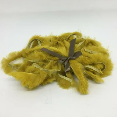 Produktbild von WOLLZEIT! Lana Grossa Fellbändchen Kaninchen - Farbauswahl Farbe 407 - Senf
