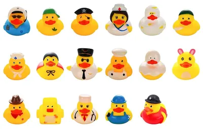 Produktbild von Badeenten Set, 17 bunte Gummienten, schwimmend, für Kinderbad