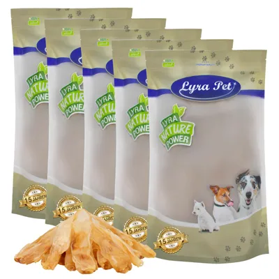 Produktbild von Hundesnack Kaninchenohren luftgetrocknet fettarm für Allergiker 5 kg