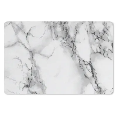 Produktbild von MuchoWow® Schreibtischunterlage Marmor - Stein - Weiß - Grau - Schwarz - Marmoroptik 60x40 cm - XXL Mauspad - Großes Mauspad