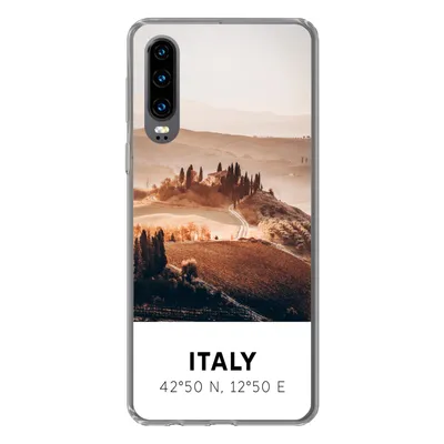 Produktbild von MuchoWow® Handyhülle Schutzhülle Hülle für Huawei P30 Toskana - Italien - Sommer Silikon Softcase Handy Hülle - Kartenbesitzer