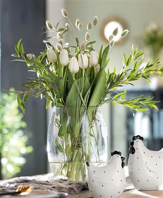 Image de grand vase "Grande" en verre, hauteur 25 cm, vase en verre, verre décoratif, vase à fleurs, vase décoratif