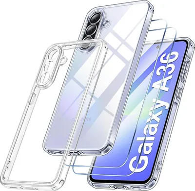 Produktbild von Hülle + 2X Schutzglas für Samsung Galaxy A36 5G Panzerfolie Display Case Full 9H