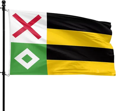 Produktbild von Gemeindeflagge Moerdijk, 90 x 150 cm, Polyester, für Fahnenmast