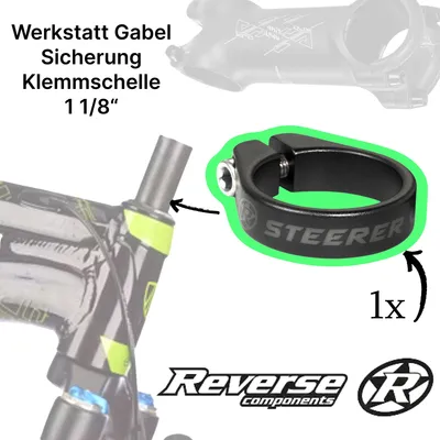 Produktbild von Reverse Components Klemmrichtung Schwarz 10 mm Schwarz 10 mm
