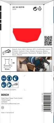 Immagine prodotto di PRO AII 65 Lama BSPIB per utensili multifunzione, 65 x 40 mm, 5 pz.