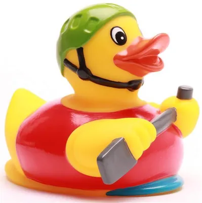 Produktbild von Badeente Kajak schwimmt aufrecht Vinyl 9 cm