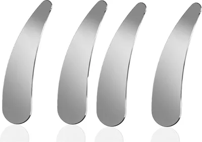 Produktbild von Kosmetikspatel, 4PCS Edelstahl Creme Spatel Kosmetik, Langlebiger Kosmetikspatel für präzise Anwendung von Cremes, Gesichtsmasken, Lotionen, Feuchtigkeitscremes, Wiederverwendbarer Spatel für Hautpfl