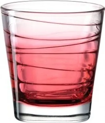 Obrázek produktu pro Leonardo Vario Struttura sklenice na pití, tumbler, sklenice na vodu, sodovková sklenice, červená, 250 ml, 026842