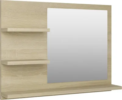 Immagine prodotto di vidaXL Specchio da bagno rovere Sonoma 60x10,5x45 cm Materiale a base di legno