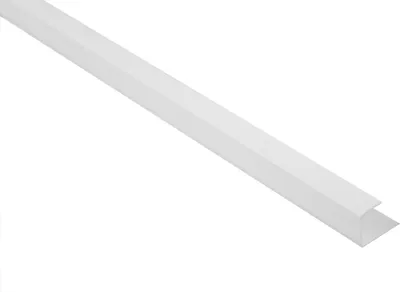 Produktbild von LEMAL U-Profil PT5, PVC Kunststoff weiß für 12,5mm Rigipsplatten (2 Meter / 1 Leiste) - Gipskarton Einfassprofil U-Schiene Eckprofil Rigipsleiste