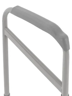 Imagen del producto de Marco de seguridad para inodoro, ajustable, color gris claro, capacidad de carga de 200 kg, ideal para personas mayores y personas con discapacidad