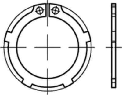 Image de DIN 983 Circlips avec languette acier à ressort 30 x 1,5 S 250 pcs
