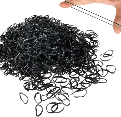 Produktbild von Mini Haargummis 1100 Stück Schwarz Elastische Haarbänder Kinder Zöpfen Dreadlocks