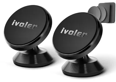 Produktbild von Handyhalter fürs Auto, Magnetisch, 360° Einstellbar, Schwarz, 2 Stück