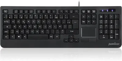 Productafbeelding van Toetsenbord met Touchpad - Full Size AZERTY - Thuiswerk Oplossing - Geïntegreerd Touchpad - 45 cm Breed - Zwart