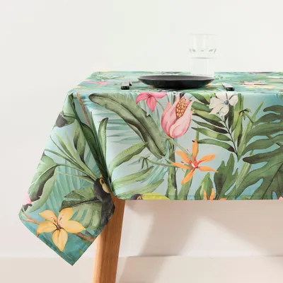 Produktbild von Fleckabweisende Tischdecke 300 x 140 cm aus 100% Baumwolle