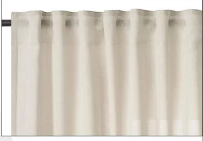 Immagine prodotto di Tenda semitrasparente effetto lino con coulisse, colore sabbia, 135 x 175 cm