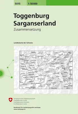 Produktbild von Swisstopo 1 : 50 000 Toggenburg / Sarganserland
