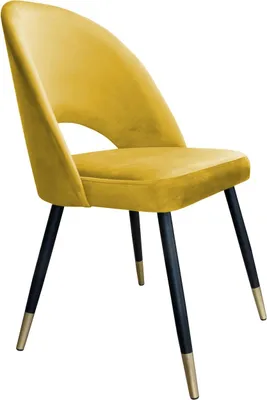 Obrázok produktu pre Stolička ISKAR VELVET GOLD s horčicou/krémom