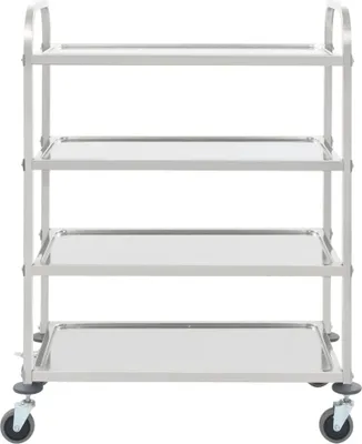 Obrázek produktu pro vidaXL 4-stupňový servírovací vozík 107 x 55 x 125 cm nerezová ocel